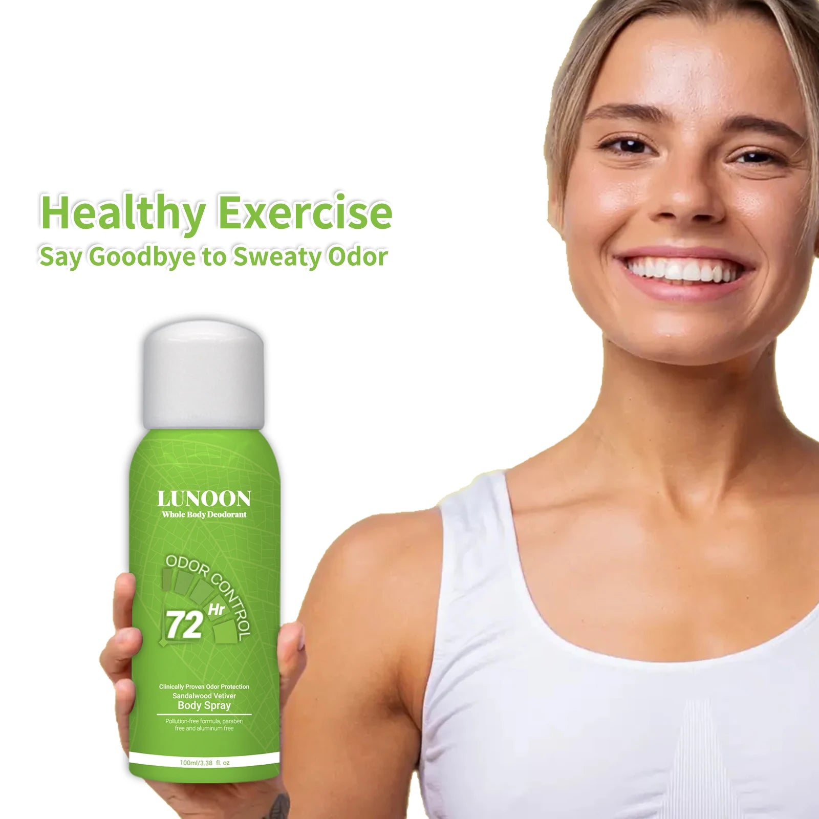 Tidesmit long-lasting antiperspirant deodorant spray for effective underarm odor removal and refreshing sweat control.