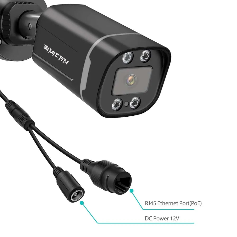 4K Poe Security Camera Outdoor Indoor 4MP/5MP/8MP Audio Night Vision WaterProof Bullet surveillance CCTV ip Camera Onvif for NVR