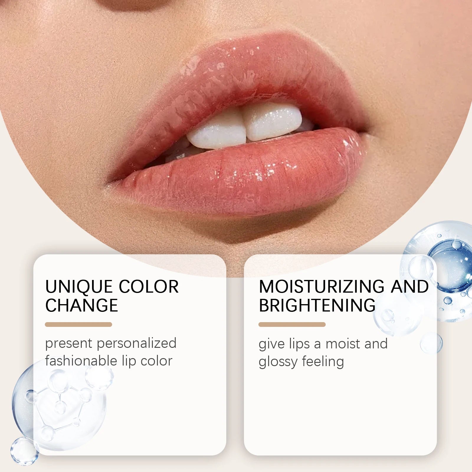 Moisturizing Lip Balm with Glossy Finish - Tidesmit Color Changing Lip Care Tidesmit