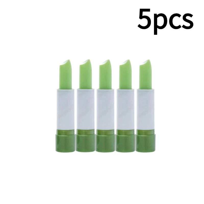 Aloe Vera Color Changing Lipstick - Hydrating Lip Balm Treatment Lip Care 5pcs China Mainland Tidesmit