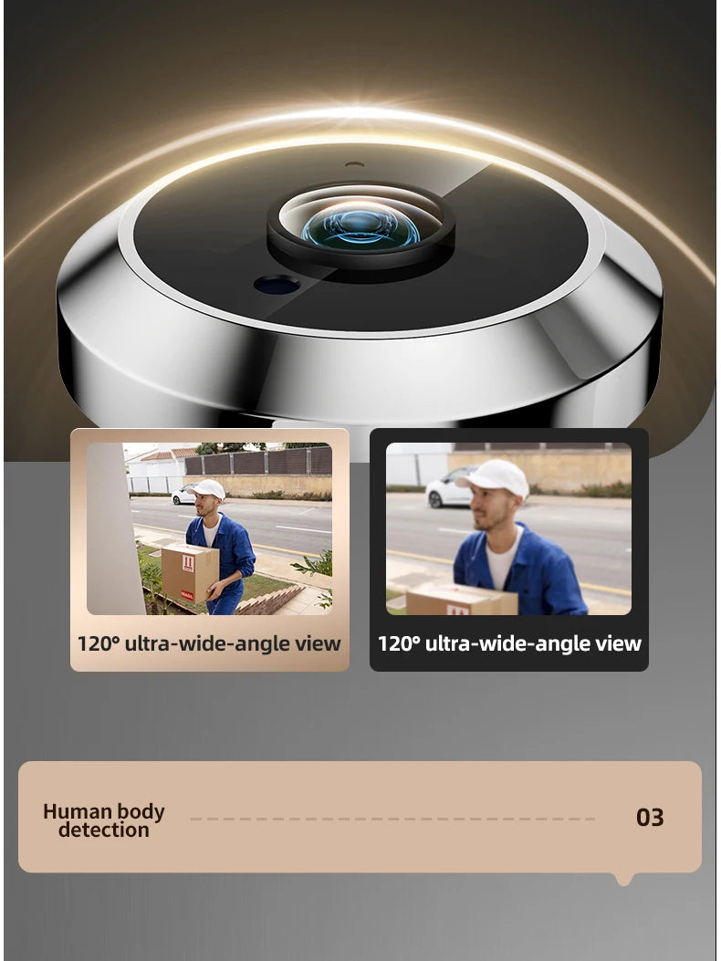 Digital Cat Eye Night Vision Video Doorbell Eye Camera 4.3'' Visual Peephole Camera PIR Surveillance Monitor Viewer Danmini S30