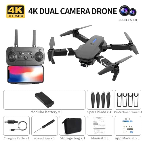 4K Foldable Camera Drone with Obstacle Avoidance | Tidesmit Black-2 Camera-1B Tidesmit