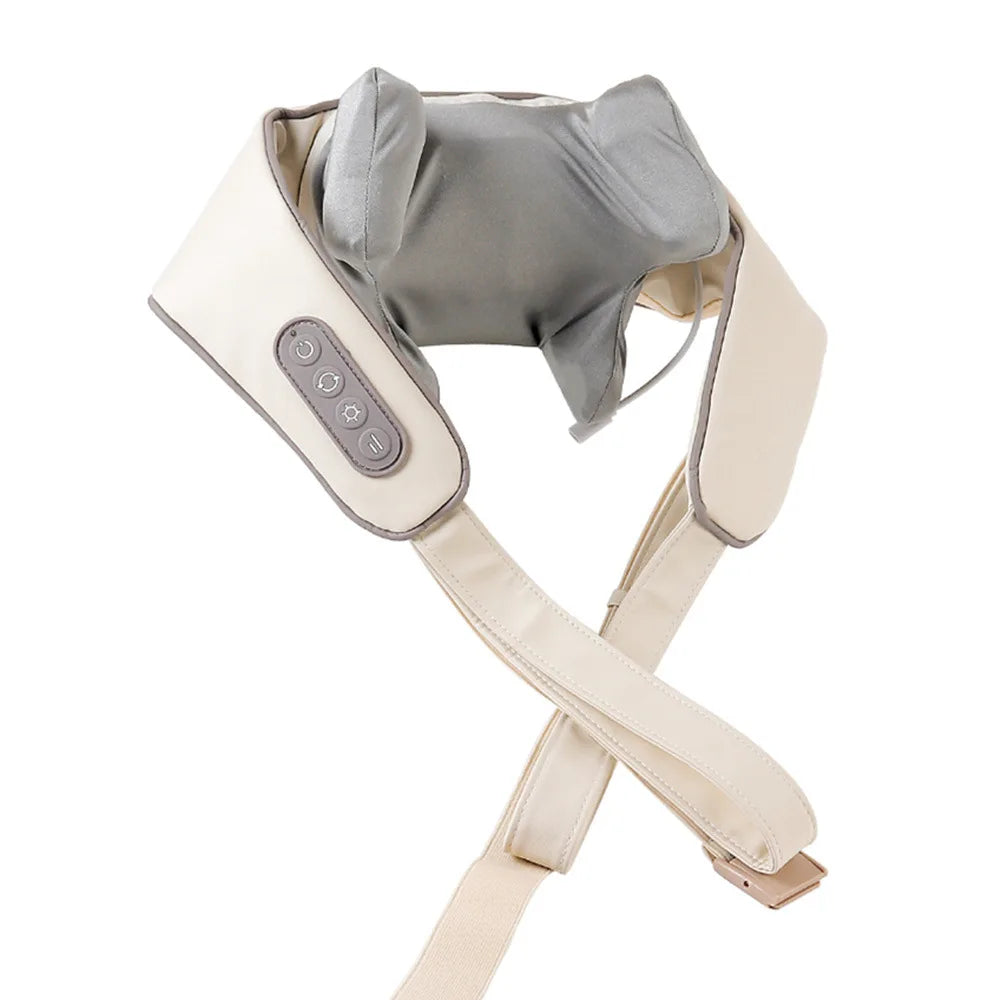 Wireless Electric Neck and Shoulder Massager with Heat Therapy Back Massage Instrument Tidesmit