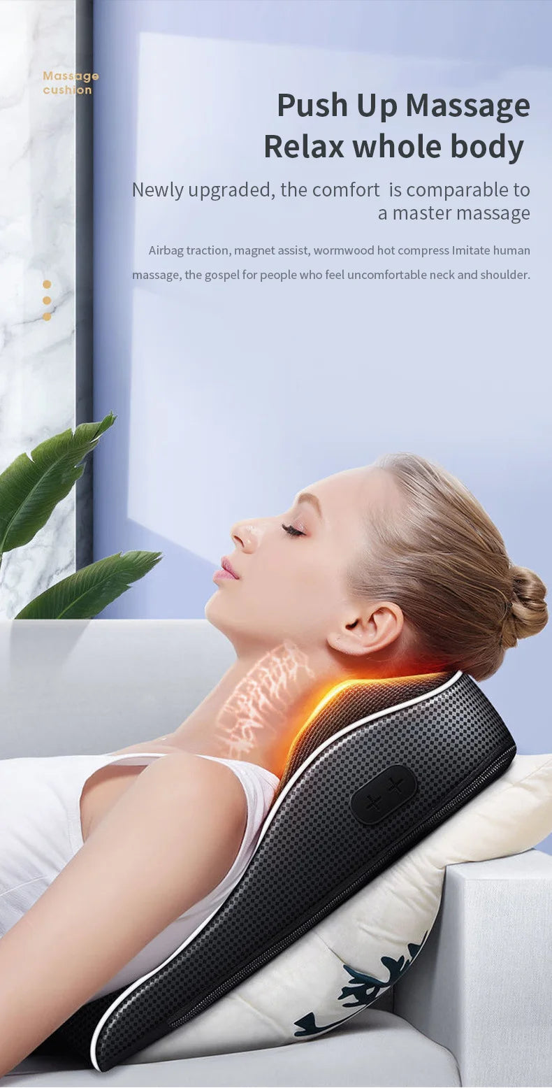 Electric Neck Massager with Heat Therapy & Vibration | Tidesmit Relaxation Treatment Tidesmit