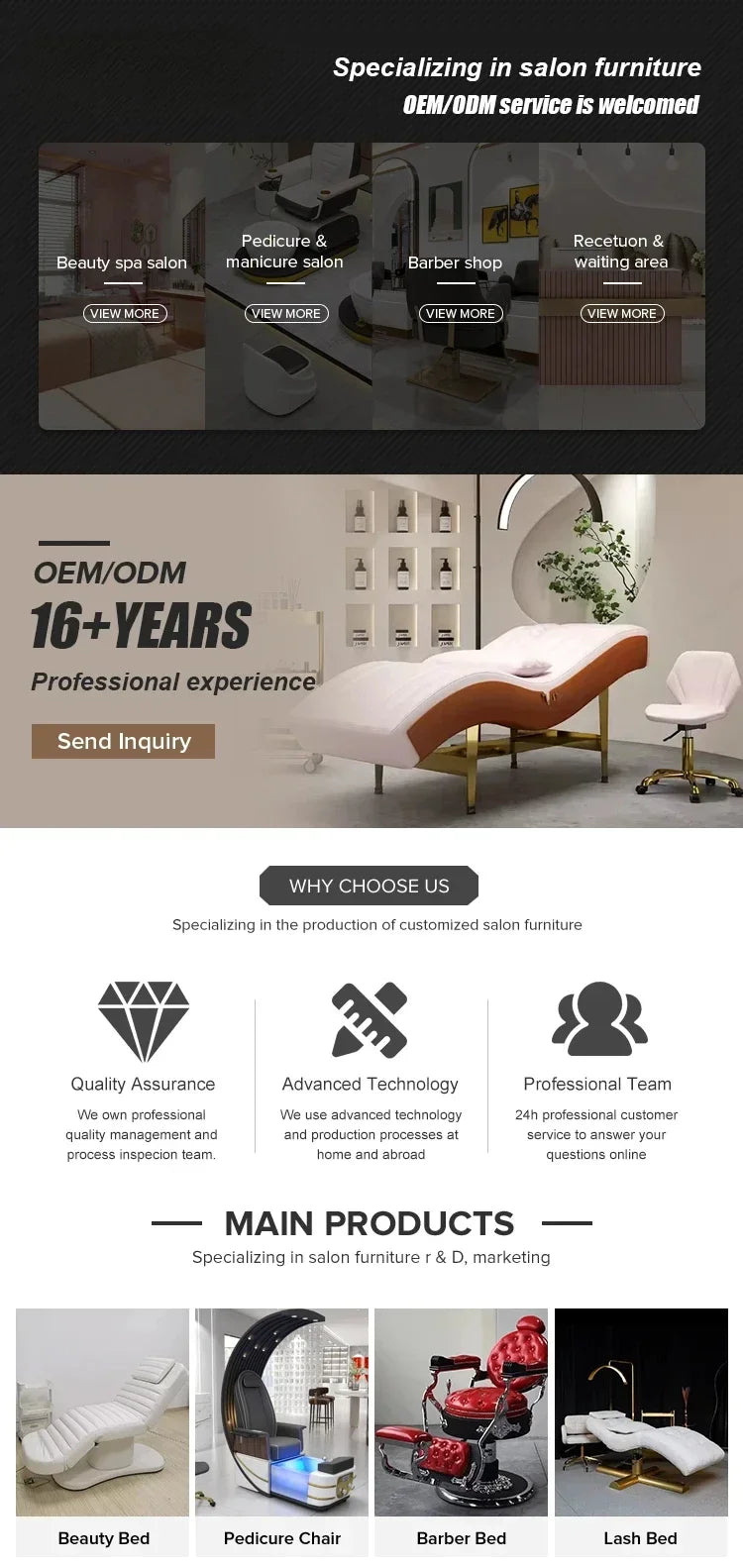 Professional Massage Bed for Eyelash Extensions, Ergonomic Spa Table Massage Chairs Tidesmit