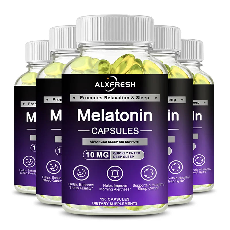 Melatonin 10mg, 100% Non-Toxic Adult Sleep Aid, Help Fall Asleep Faster, Sleep Deep, Enhance Immunity