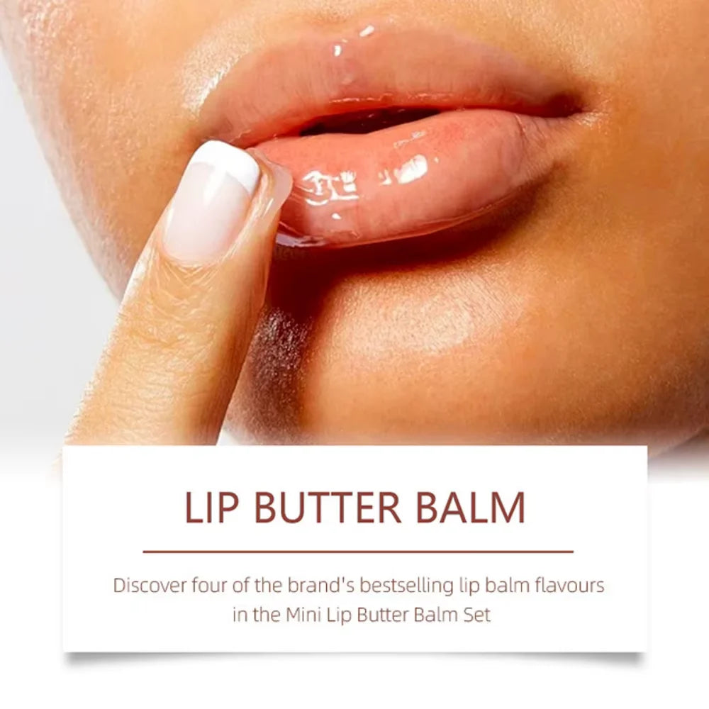 Mini Lip Butter Balm Set | Nourishing Moisturizing Lip Care 4 Pcs Lip Care Tidesmit