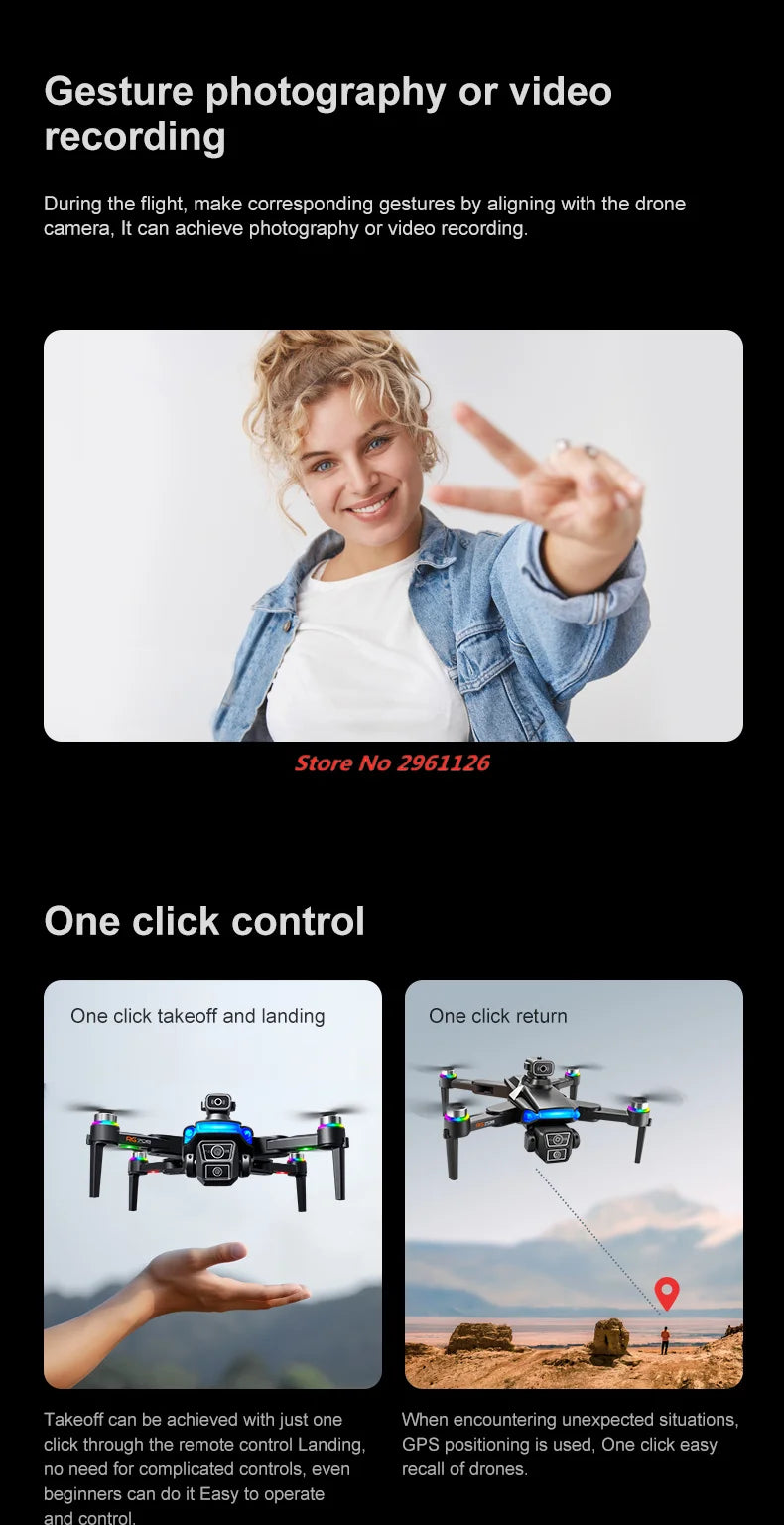 Tidesmit 8K GPS Drone with Obstacle Avoidance & 5G WiFi FPV Tidesmit