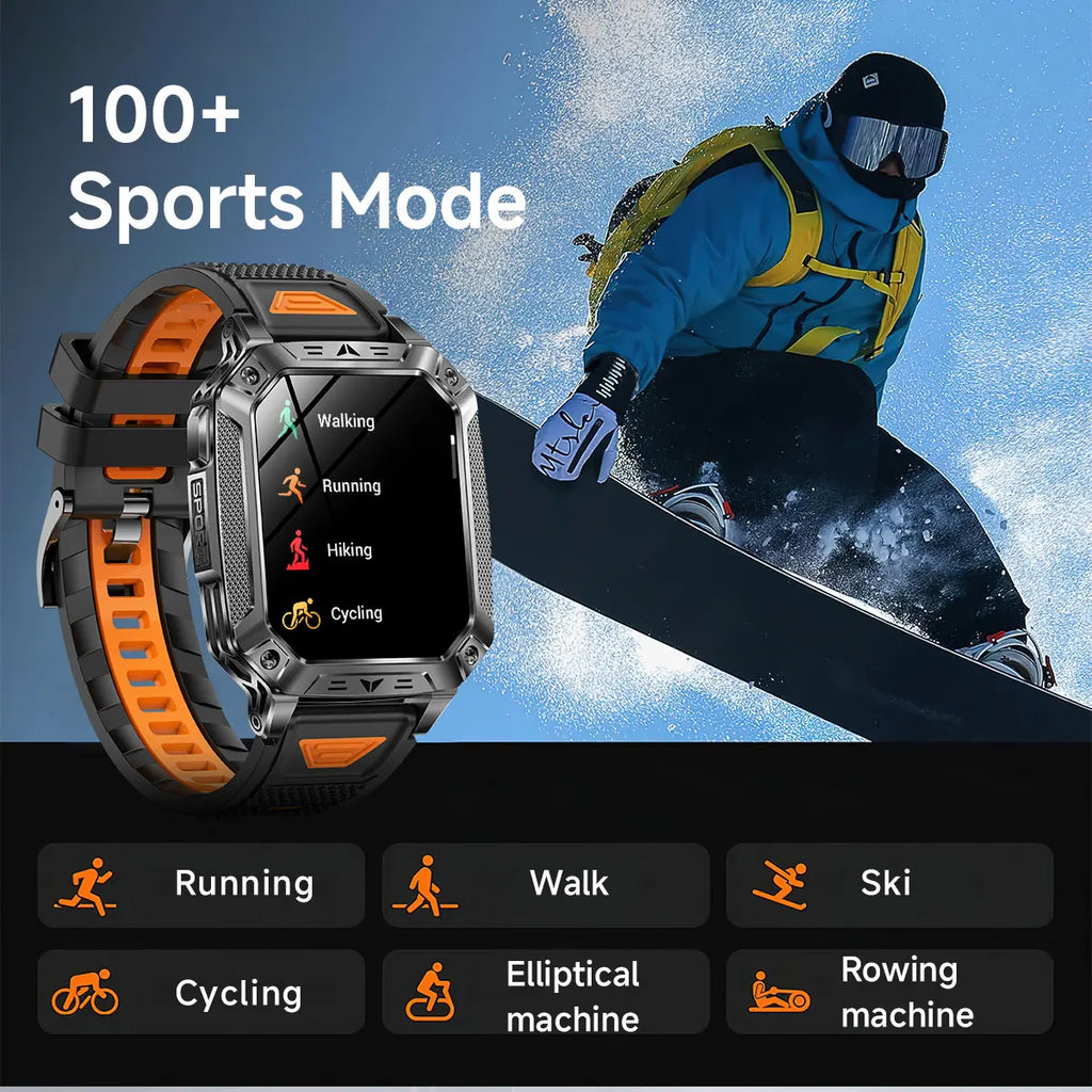 YLL-AK86 Outdoor Sport for Smart Watch Fitness Tracker Sleep Tracker IP67 AMOLED Screen Heart Rate Monitor Magnetic Charging