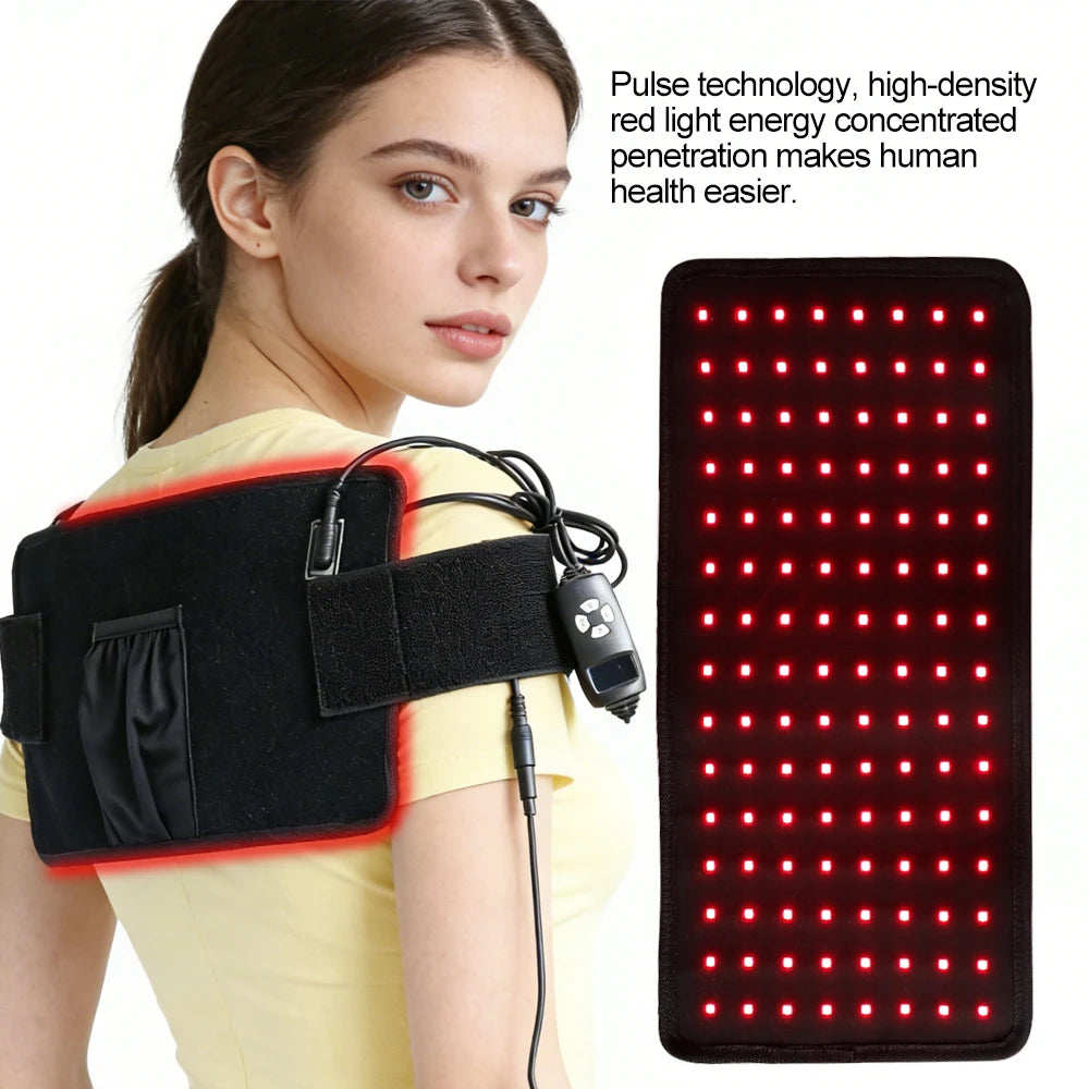 Red & Infrared 120pcs LED Light Therapy Belt 850nm 660nm Back Wrap Burn Fat Wrap Slimming Machine Waist Heat Pad Full Body