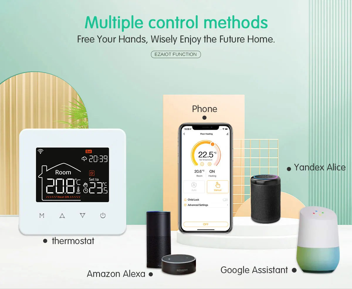 Smart WiFi Thermostat for Electric Floor Heating Water Gas Boiler Tuya Digital Temperature Controller Alexa Google Home Yandex