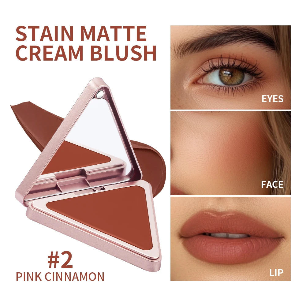 Tidesmit Higher Standard satin matte cream blush swatch showing long-lasting low saturation natural brightening