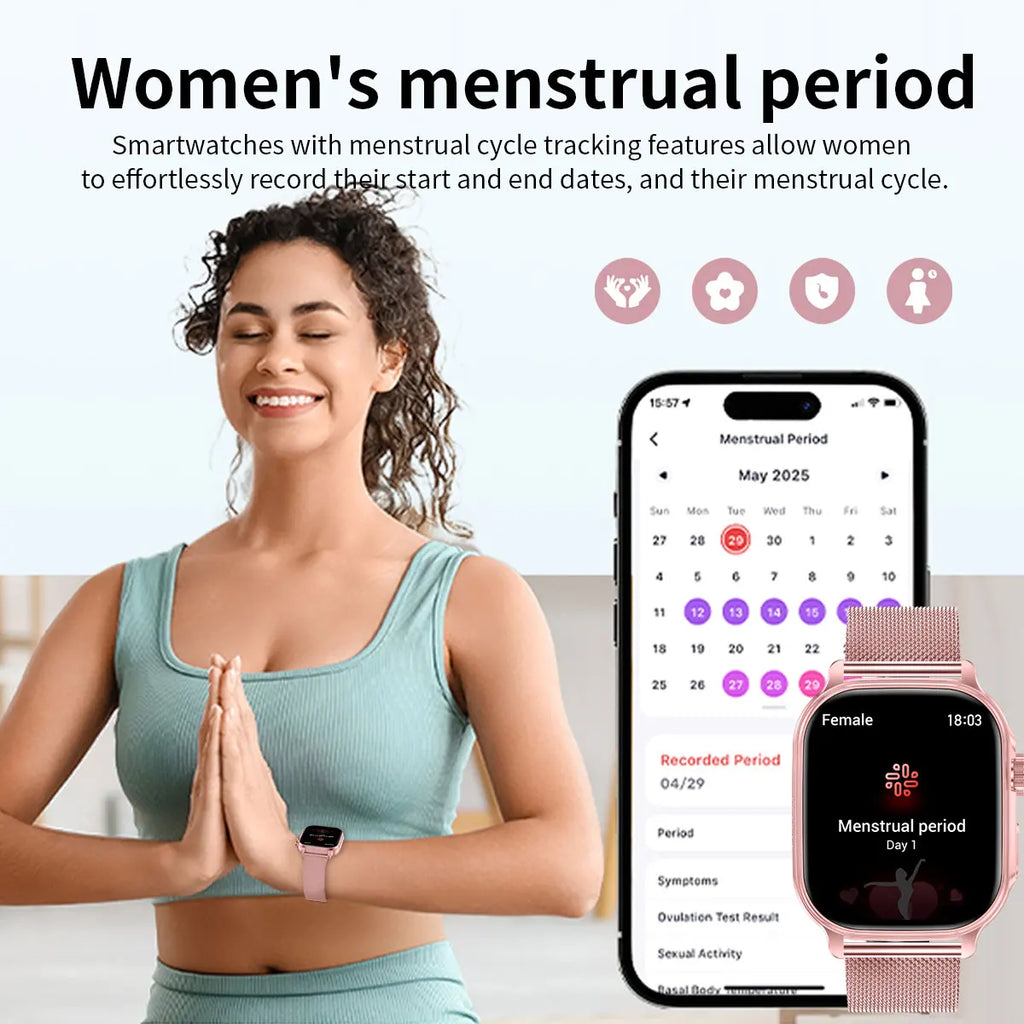 2026 new men's and women's smartwatches, fitness trackers,wireless calling, IPX8 waterproof, activity pedometers, birthday gifts