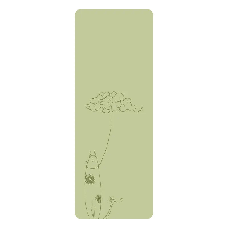 Natural Rubber PU Non-Slip Sweat-Absorbing Yoga Mat, Simple, Sports, Fitness, Shop, Home