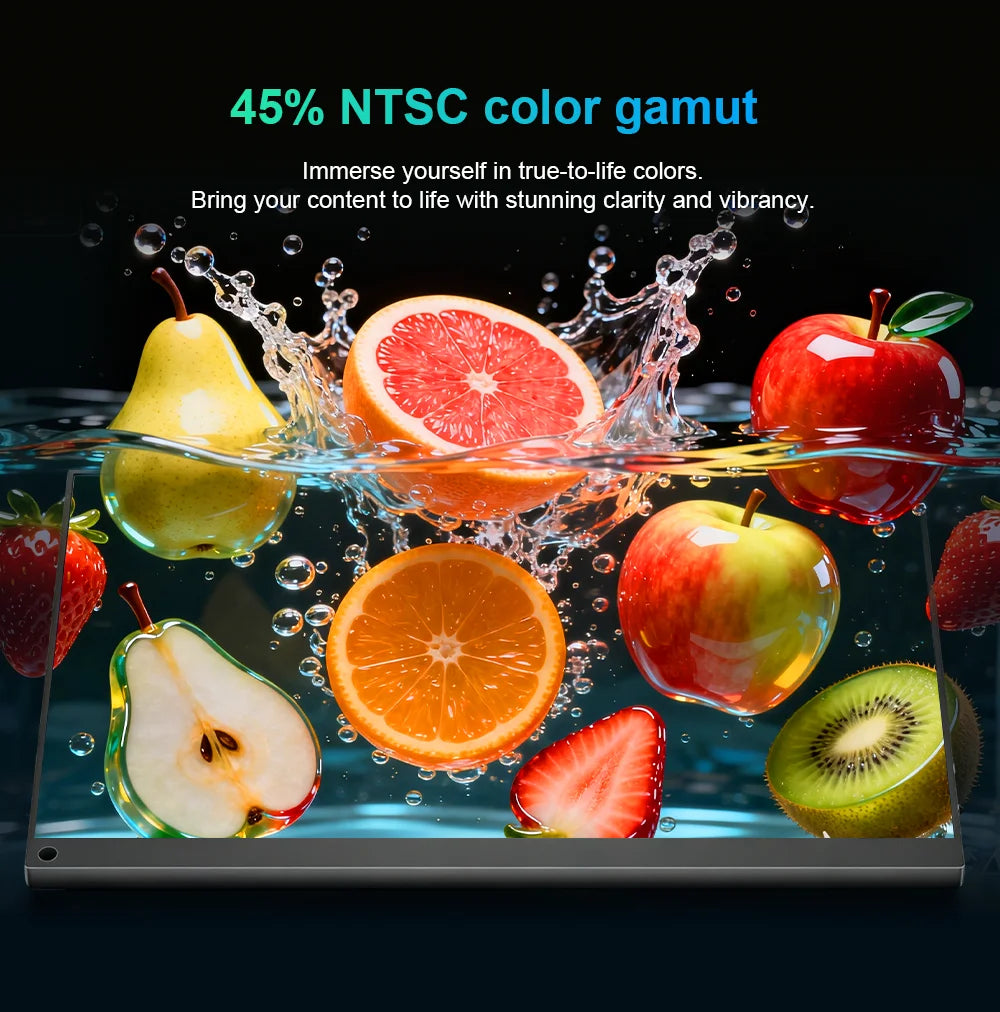 14 Inch 1200P FHD IPS Touch Portable Monitor 10-Point Capacitive Touch 75x75 VESA Low Blue Light Type‑C Mini HDMI Compatible PS5