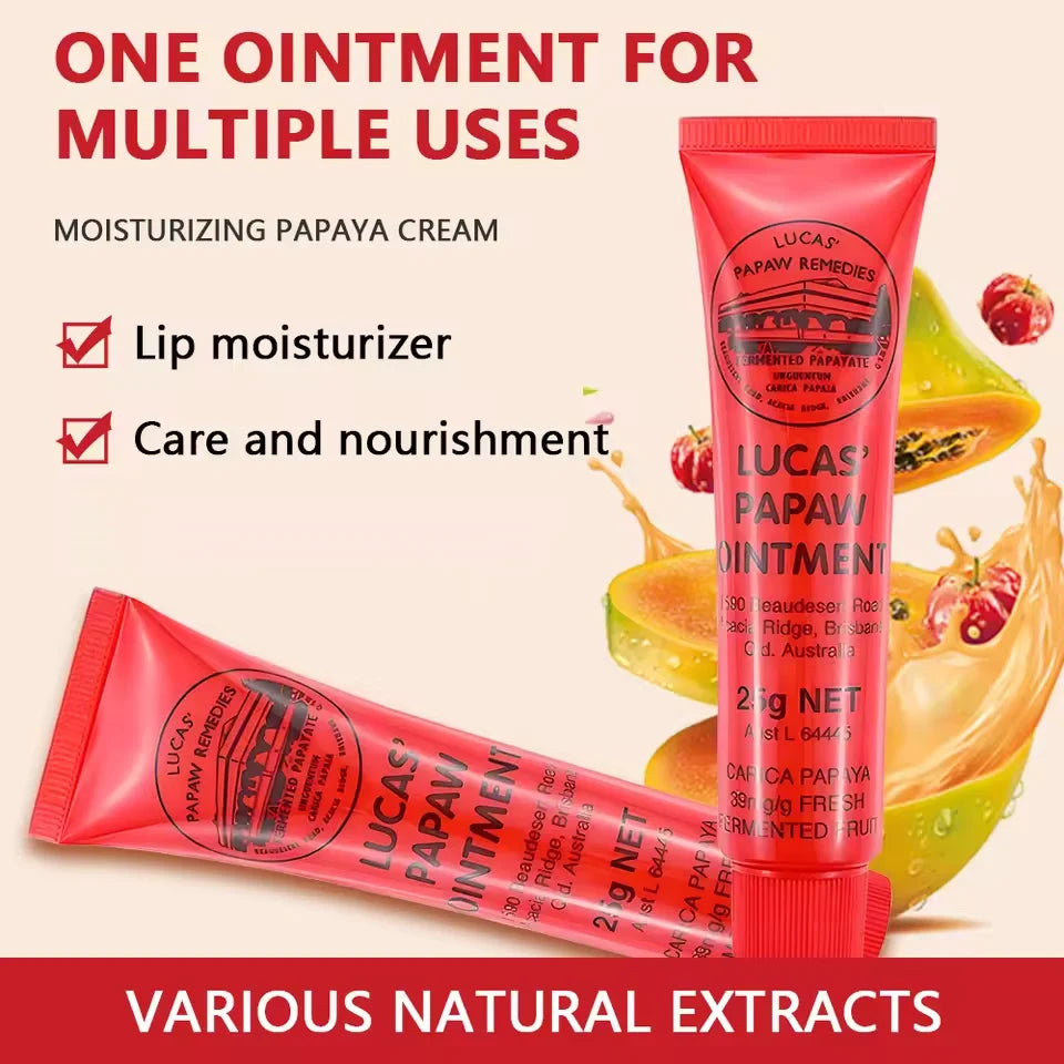 Lucas Papaw Ointment Lip Balm - Natural Papaya Moisturizing Lip Treatment Lip Care Tidesmit
