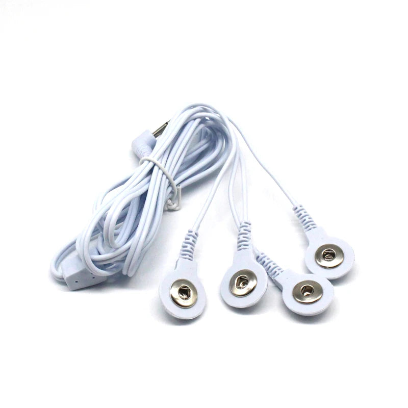 TENS Unit Lead Wire 2-Way or 4-Way Electrode Cable for Electric Massager Body Shaping Massage Equipment Tidesmit