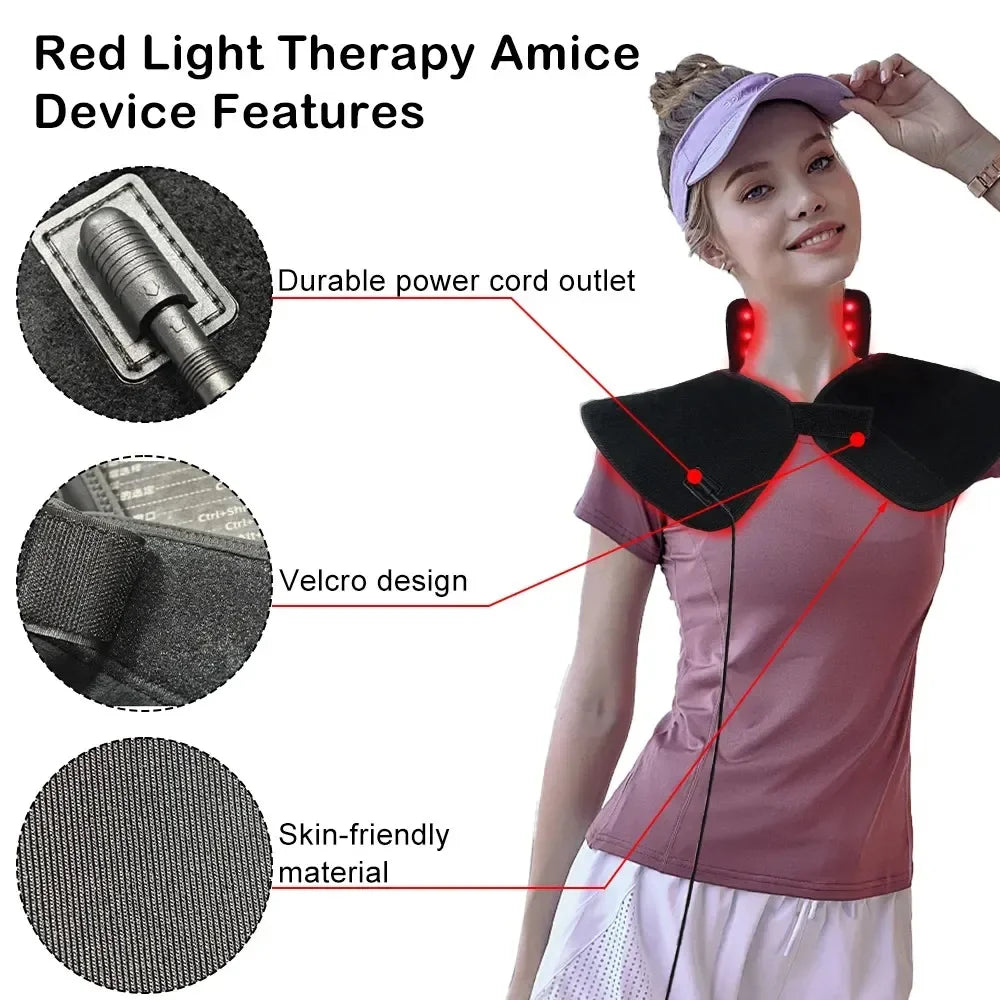 Red Light Therapy Pad for Shoulder and Neck Pain Relief | Tidesmit Massage Chairs Tidesmit