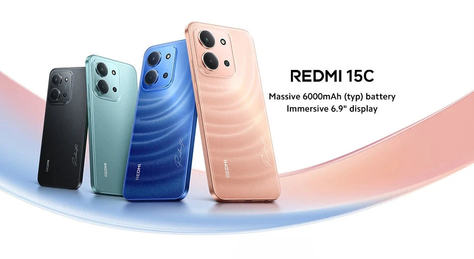 Xiaomi Redmi 15C Smartphone Global Version MediaTek Helio G81-Ultra 120Hz 6.9" Dot Drop display 33W charging