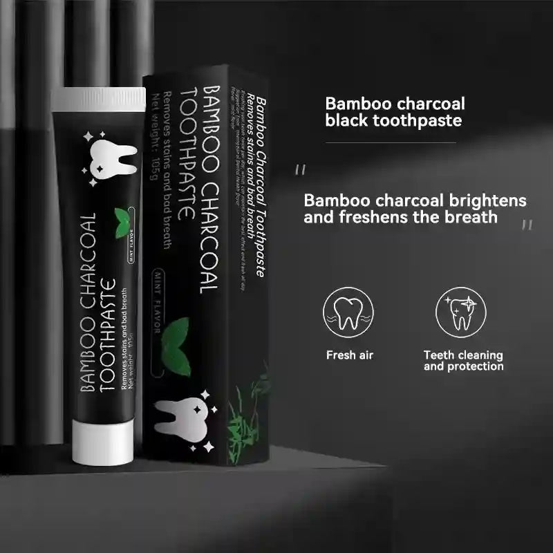 Tidesmit bamboo charcoal whitening toothpaste for deep stain removal and fresh breath oral care