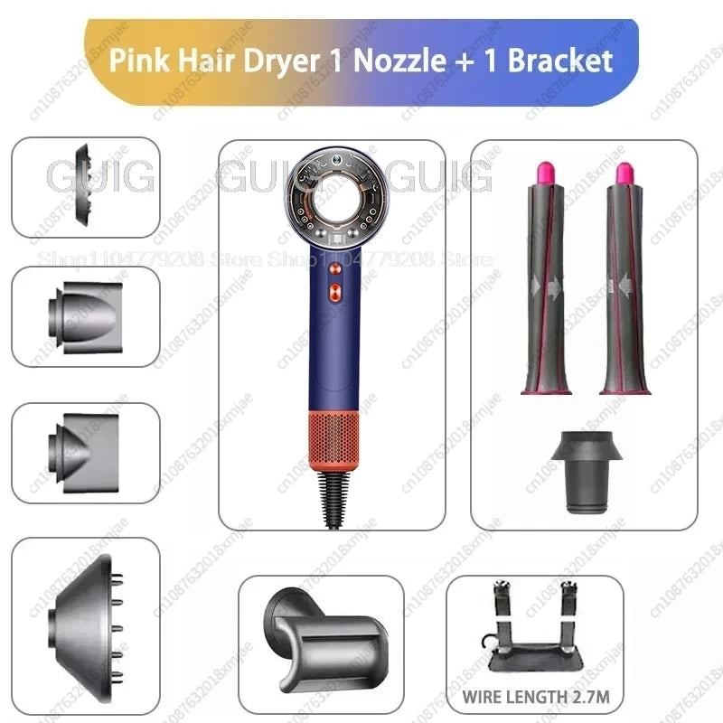 Tidesmit leafless hair dryer with negative ion technology and heat control for professional styling, side view