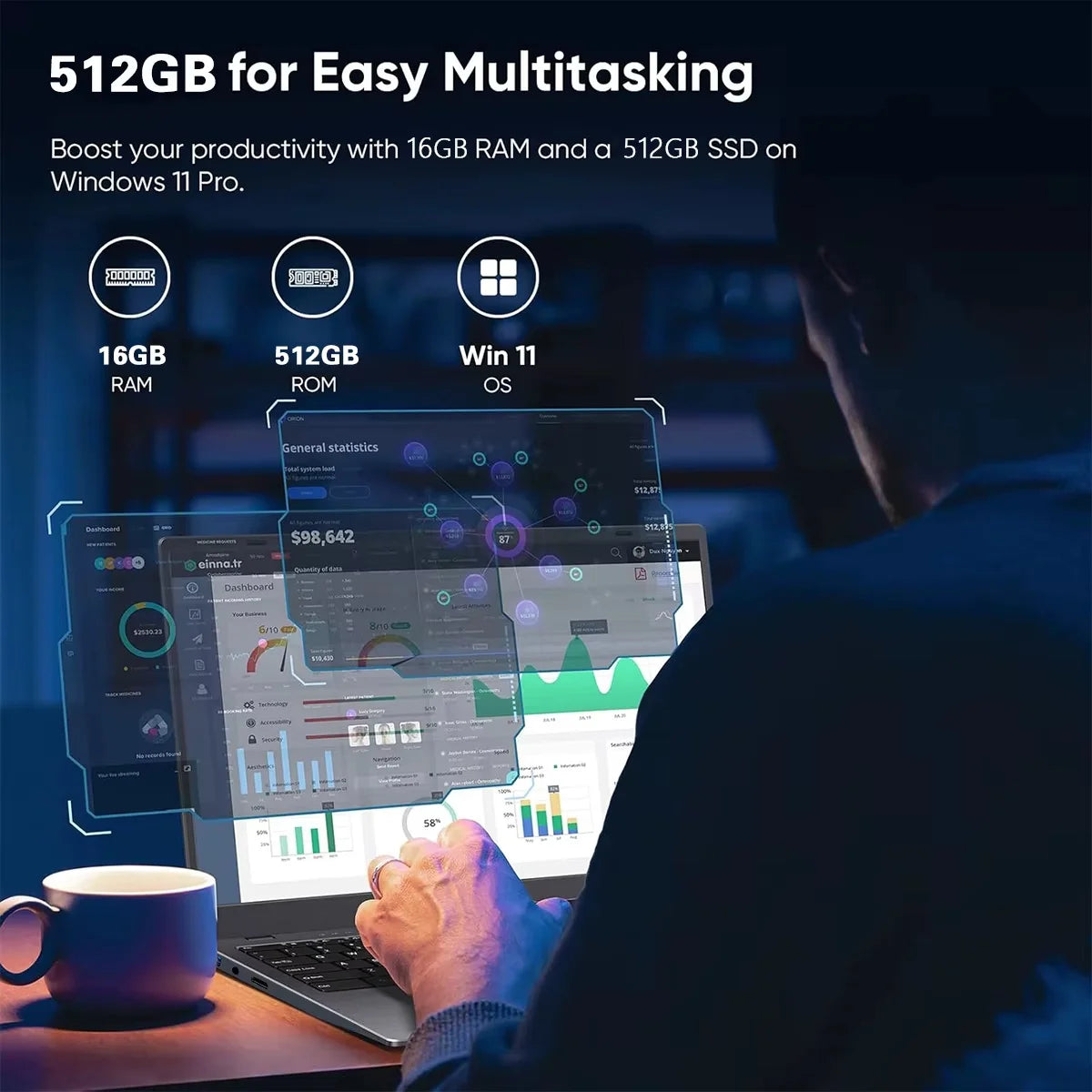 15.6"Laptop Intel i9 10980HK/i9 9900U/i3 Windows 11 Gamer PC 16GB RAM Computer 1TB 2TB SSD Fingerprint Unlock Keyboard Backlight