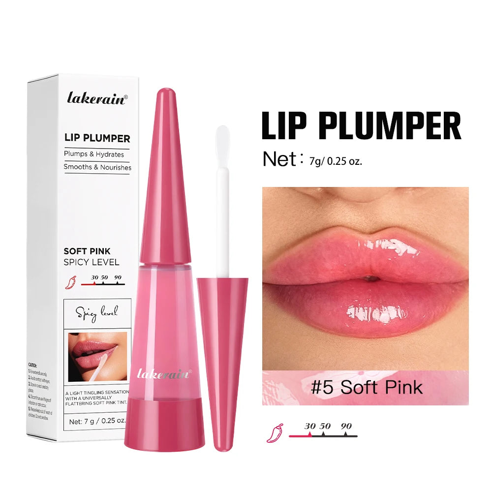 Lip Plumper Gloss Hydrating Shine - Nourishing Formula for Fuller Lips Lip Care 5Soft Pink Tidesmit