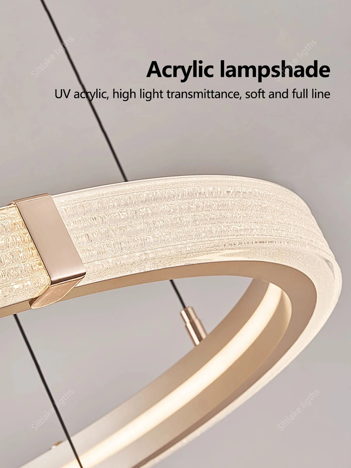 Modern Round LED Ring Light – Adjustable Minimalist Pendant 40-80cm Tidesmit