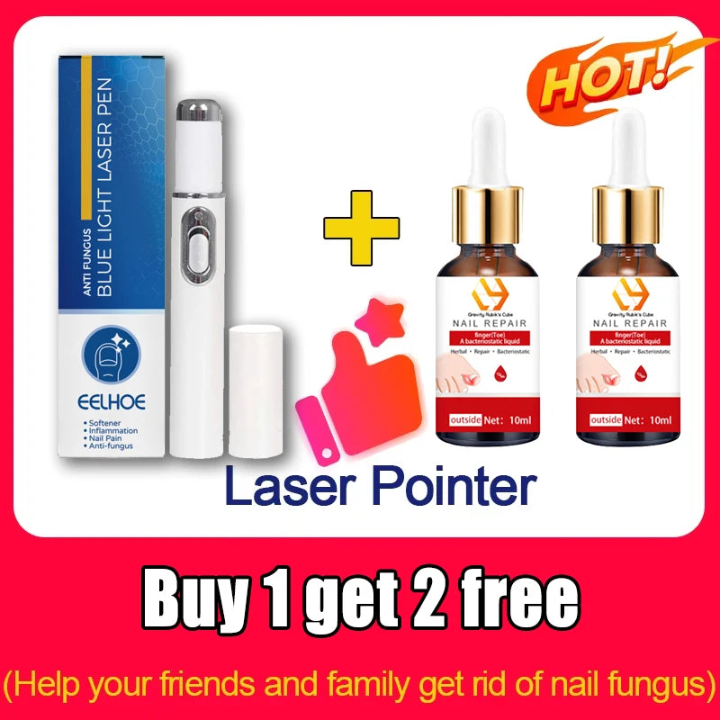 Nail Laser Pen for Onychomycosis - Portable Home Wellness Device Relaxation Treatment Buy 1 get 2 free Tidesmit