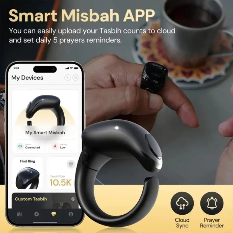 Digital Zikr Ring | Smart Health Monitor & Fitness Tracker Ring Tidesmit