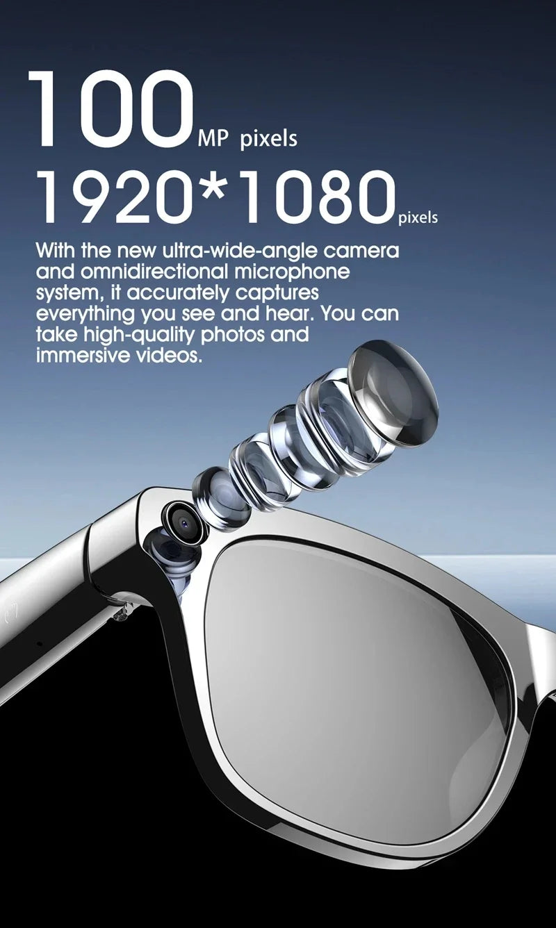 Smart Glasses with AI Camera and Voice Translation - Tidesmit Tidesmit