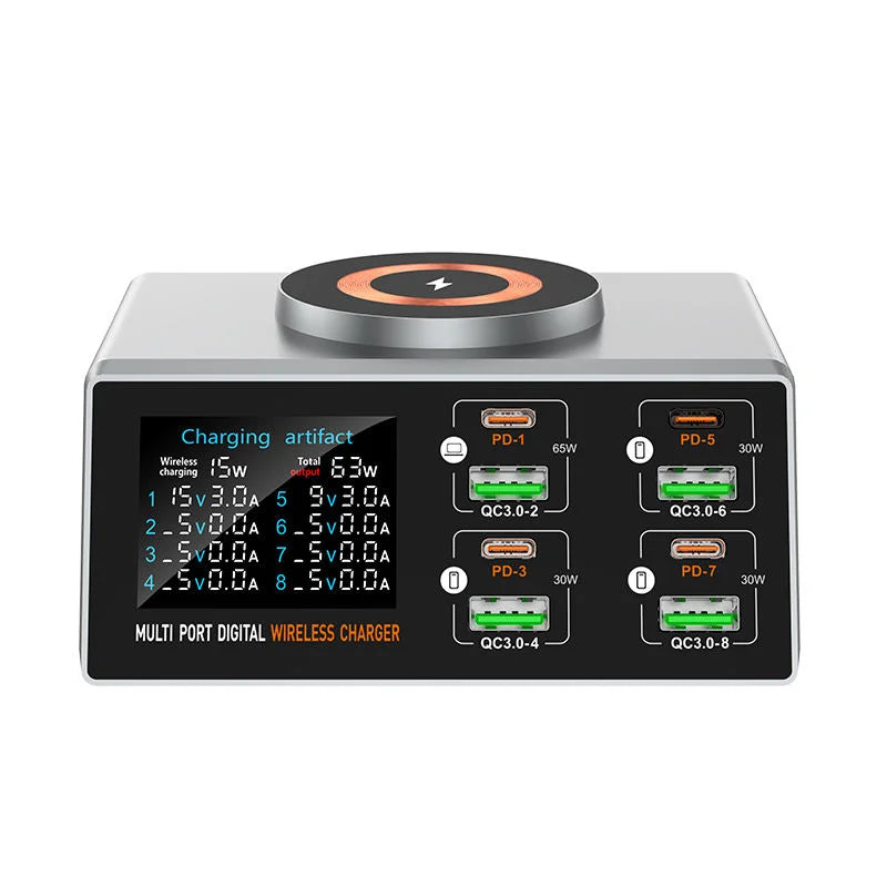 140W 8-Port USB Fast Charging Station - Multi-Device Desktop Power Hub Tidesmit