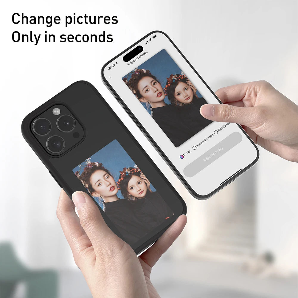 NFC Smart E Ink Phone Case for iPhone 16 Pro Max - Shock-Absorbing Cover Tidesmit