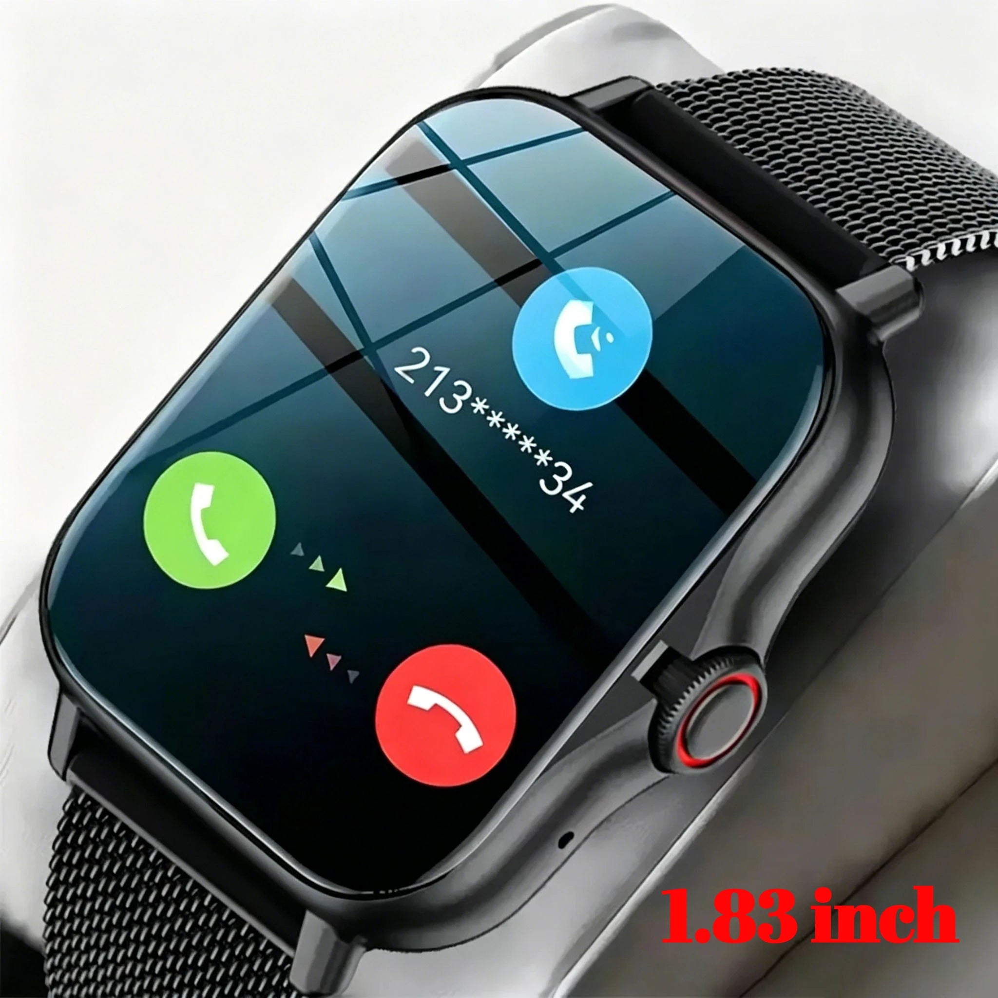 2026 New Smart Watch 1.83'' Inch HD Screen Bluetooth Call Sleep Blood Oxygen Pressure Health Monitoring Watches For Women Men