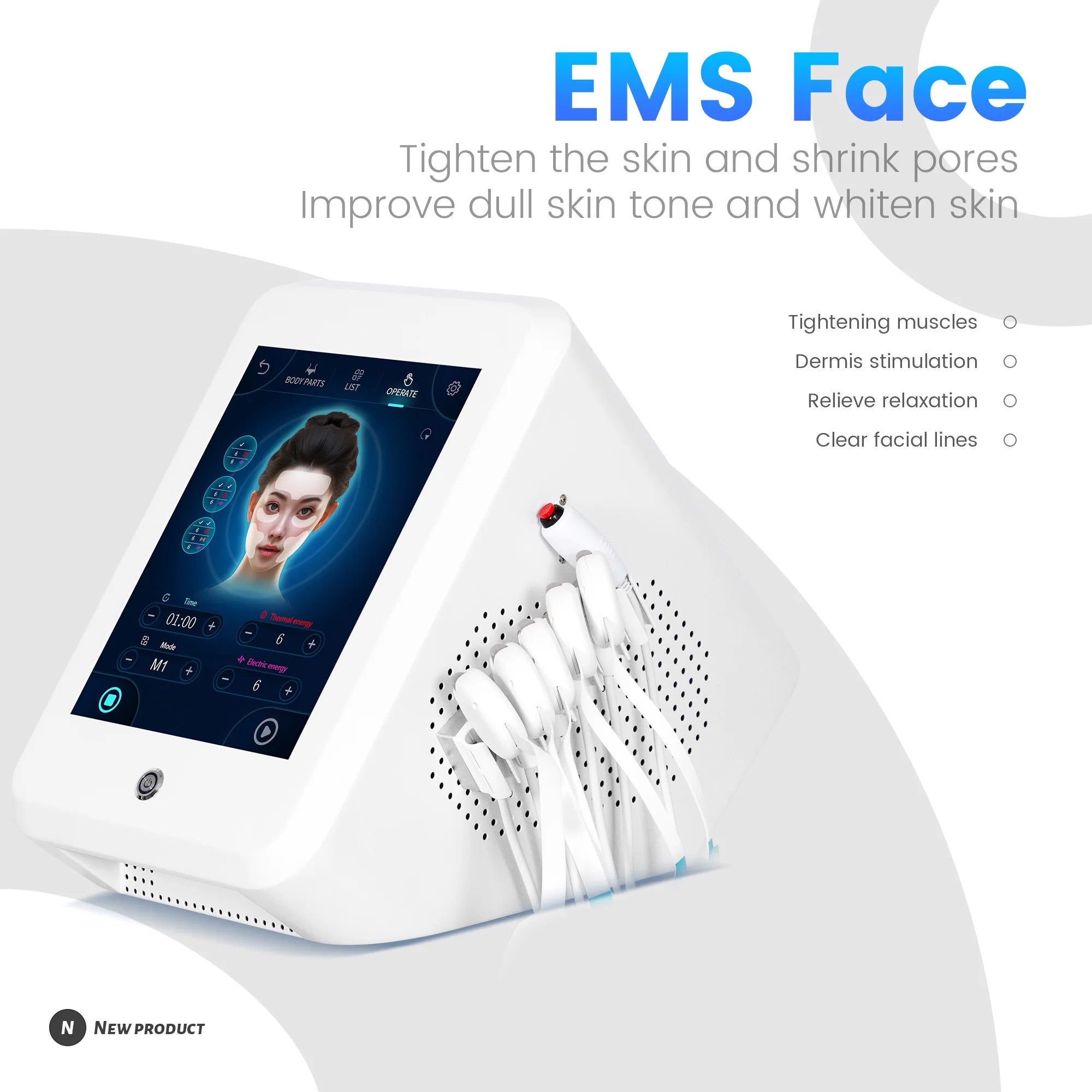 RF Skin Tightening & Face Lift Machine - Pro Sculpting Device Body Shaping Massage Equipment 110V 1 Tidesmit