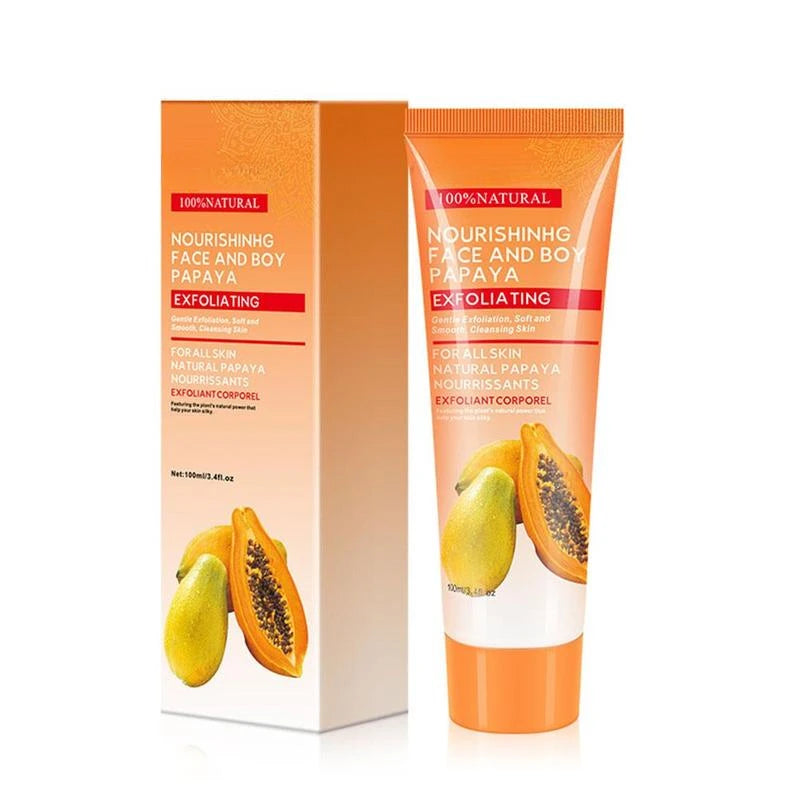 Papaya Exfoliating Scrub 100ml – Natural Face and Body Peel Scrubs Treatments A Tidesmit