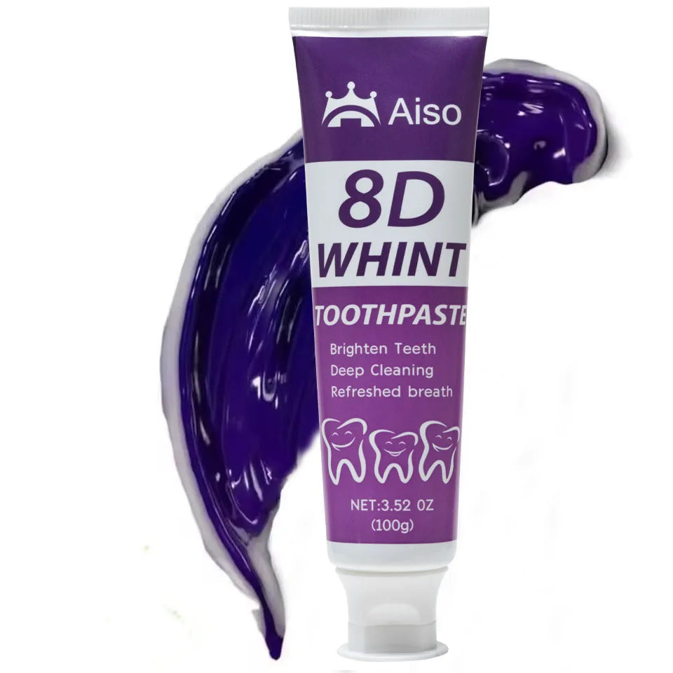 Tidesmit 8D purple toothpaste for deep cleaning, teeth whitening, and long-lasting fresh breath