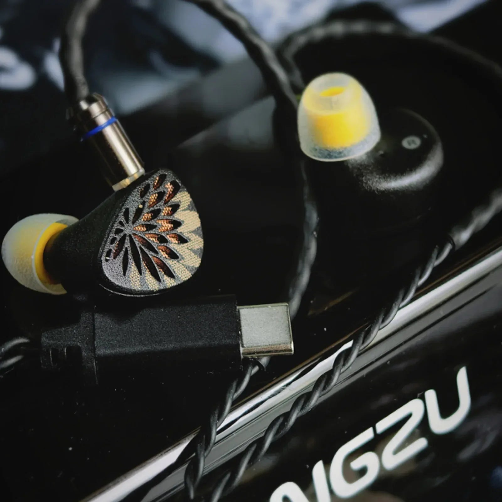 TANGZU YuXuanJi IEM Headphones 10mm Dynamic Driver by Tidesmit BLACK-4.4MM China Mainland Tidesmit