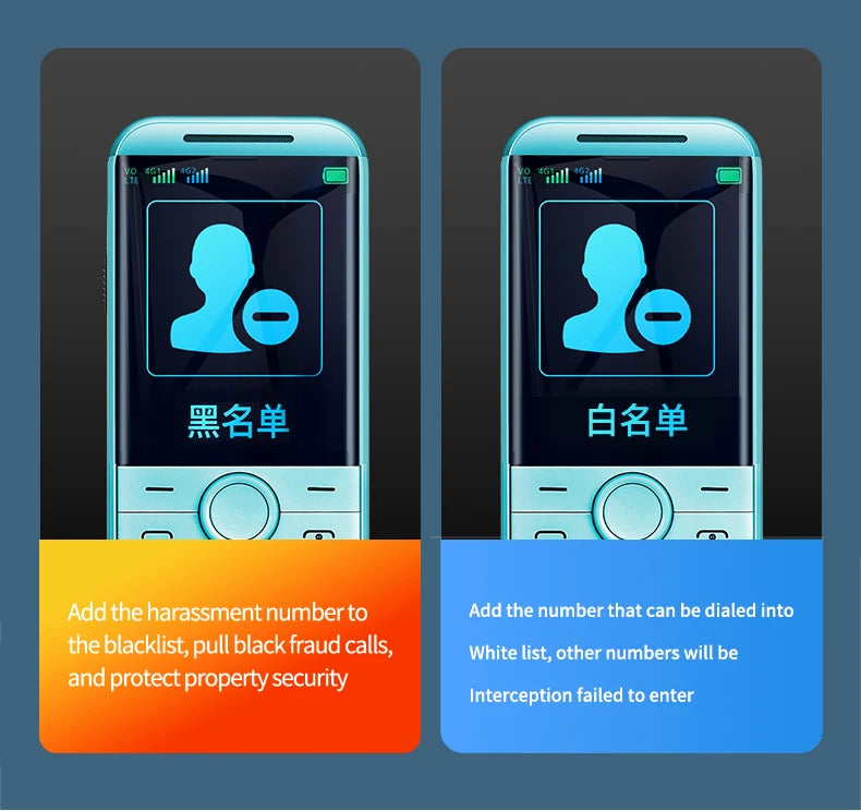 New HOSWN H29 4G Cellphone 2.8Inches Screen LTE Dual SIM Cards 6800mAh With Loud Speaker Powerful Flashlight Mobile Phone