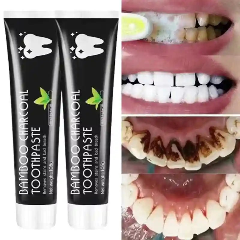 Tidesmit bamboo charcoal whitening toothpaste for deep stain removal and fresh breath oral care