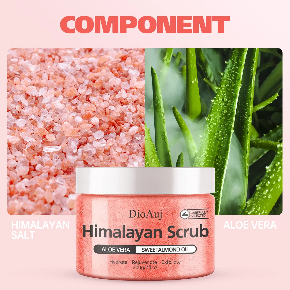 Himalayan Salt Body Scrub – Natural Exfoliating Souffle 200g Scrubs Treatments Tidesmit