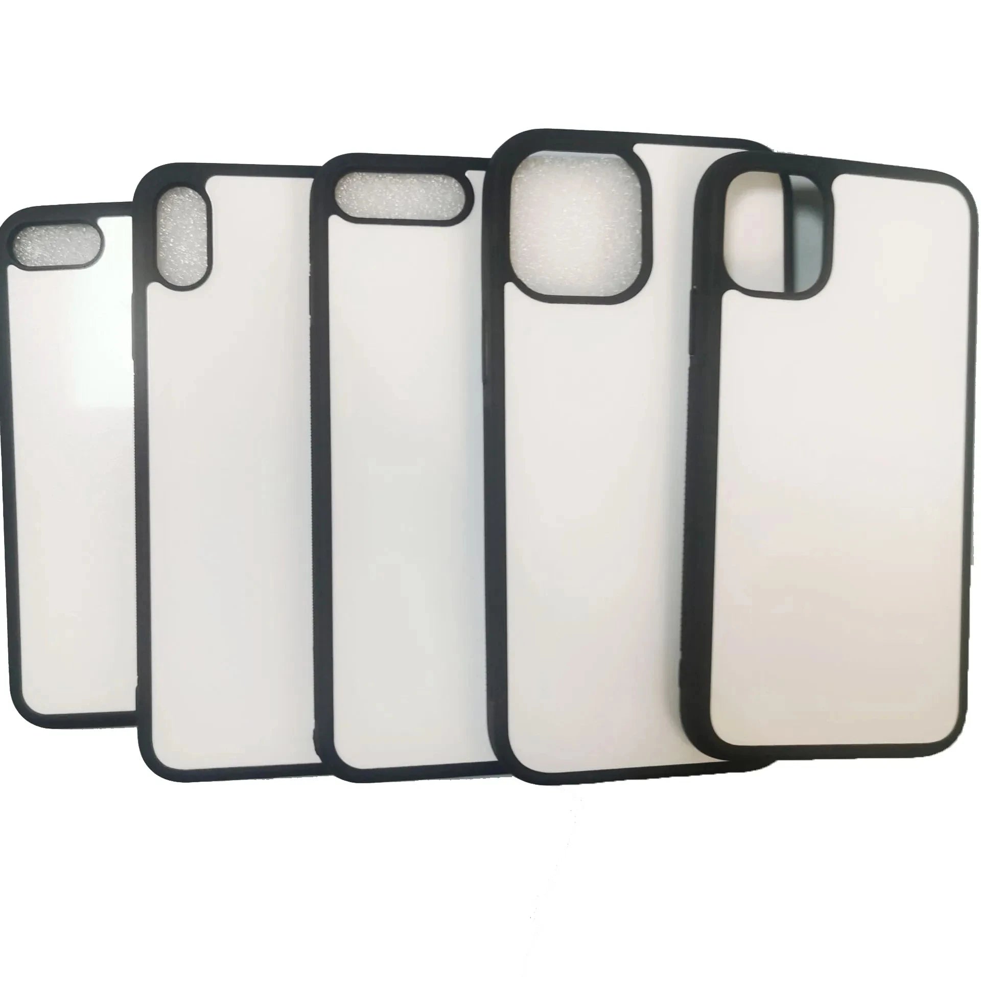 Sublimation Phone Cases: 120pcs Bulk Blank Black Shock-Absorbing Cover black Tidesmit