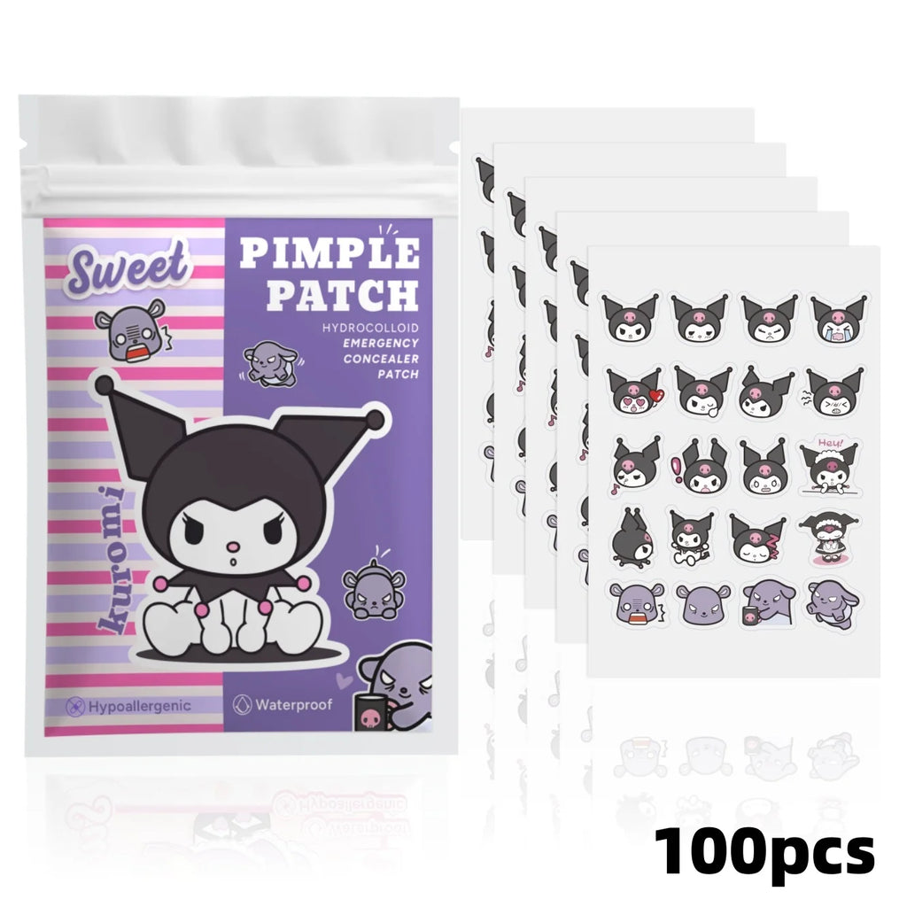 100PCS hello kitty Acne patches, facial acne patches, hydrogel acne removal patches, concealer