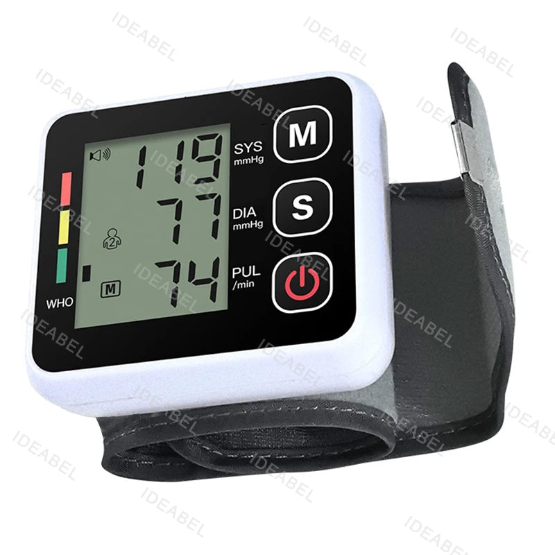 English Voice High Accurate BP Monitors Wrist Blood Pressure Monitor Tonometer Digital Sphygmomanometer Electronic Bp Monitors