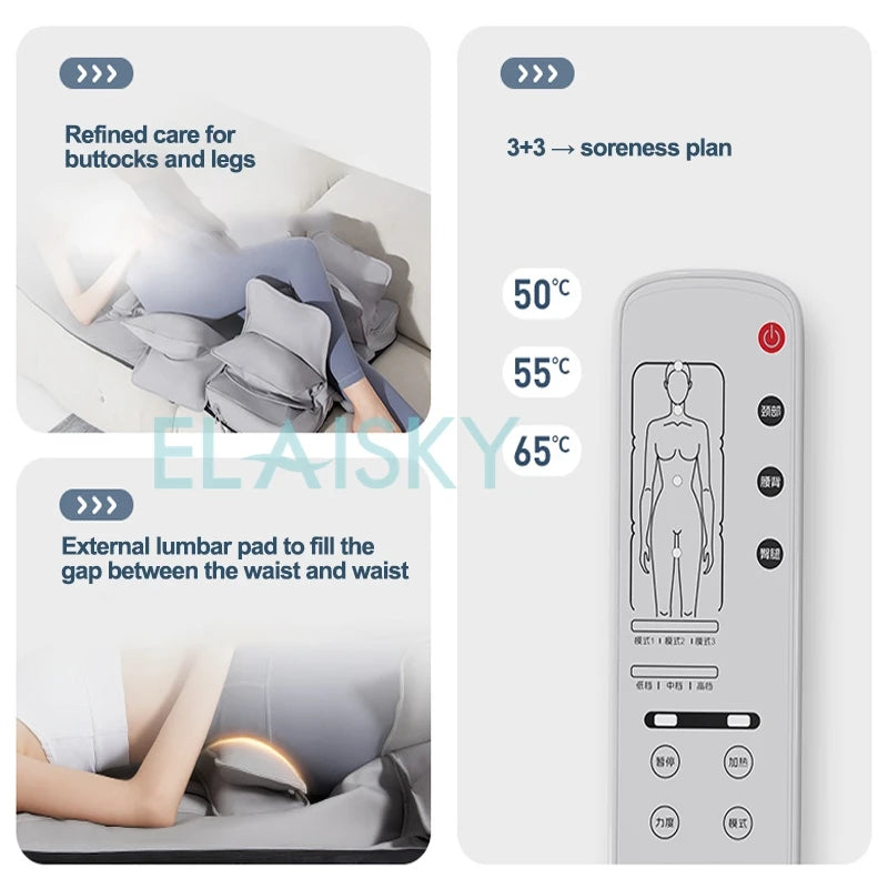 Full Airbag Massage Mattress with Heat | Deep Tissue Kneading Massage Cushion Tidesmit