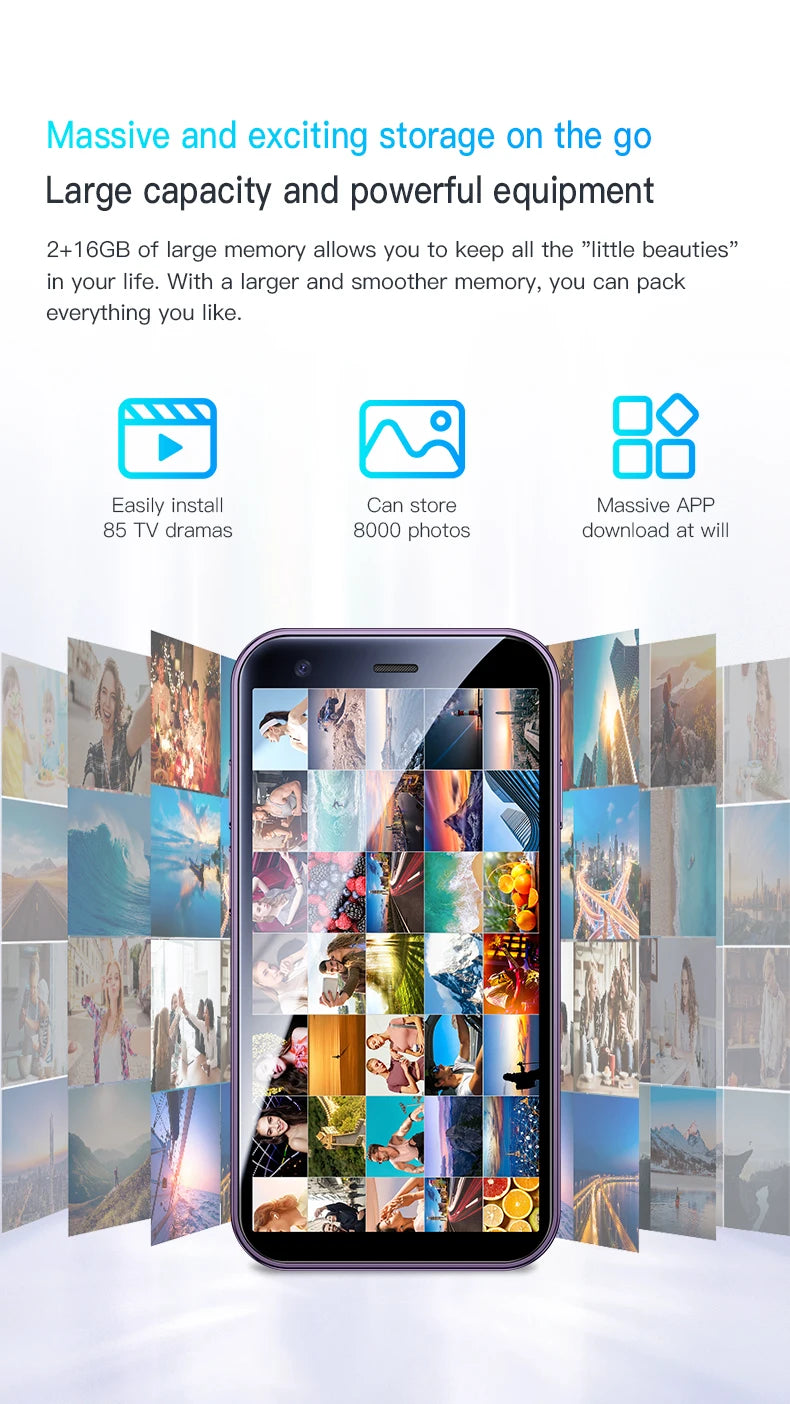 SOYES XS15 Mini Android8.1 Smart Phone 3.0 Inches 2GB RAM 16GB ROM Dual SIM Standby Play Store 3G Little Phone