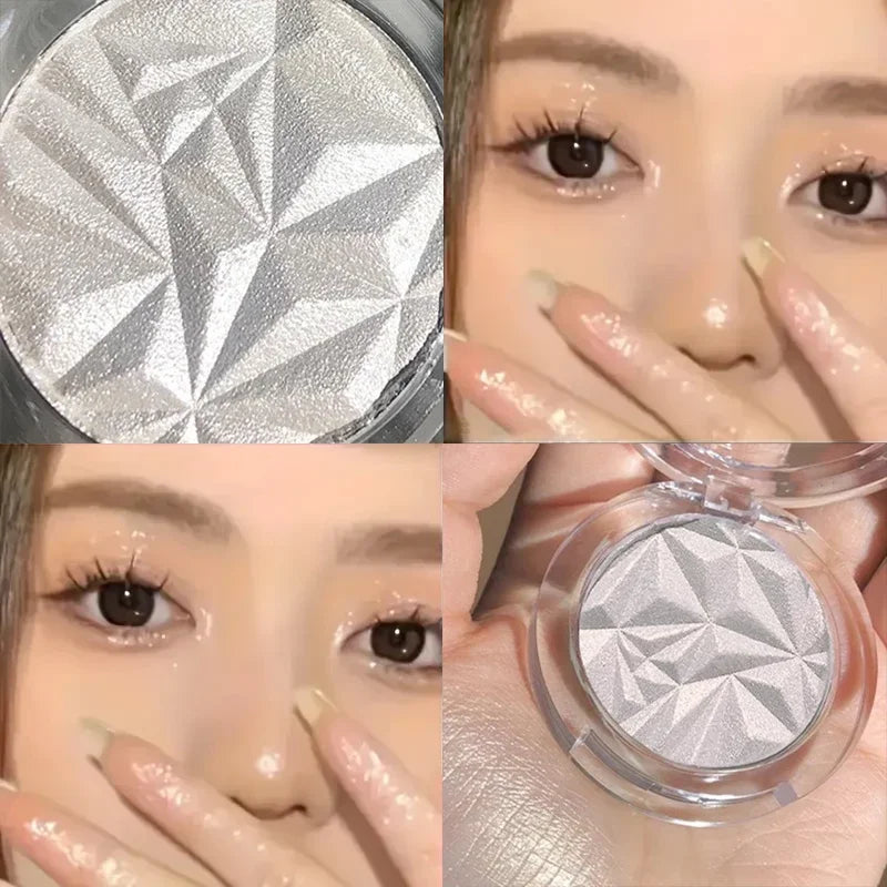 Tidesmit Dual Tone Highlighter Palette featuring 3D shimmer and matte contour powder for radiant face illumination