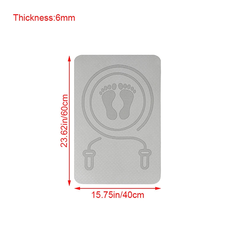 6 MM Skipping Rope Mat Anti-noise Jump Rope Mat Floor Mats Exercise Shock Absorption Yoga Mat TPE Skipping Mat Fitness Pad
