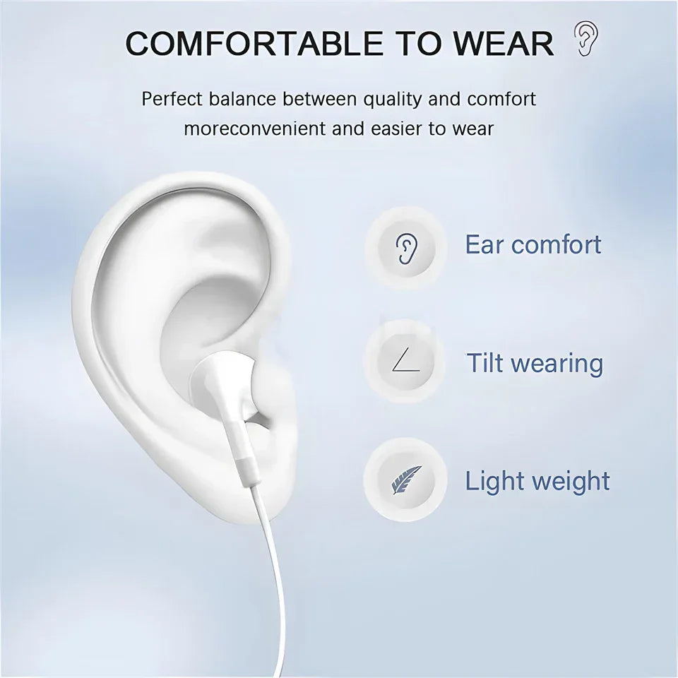 Tidesmit USB-C Wired Earphones With Noise Canceling Mic - 1 Pair Tidesmit
