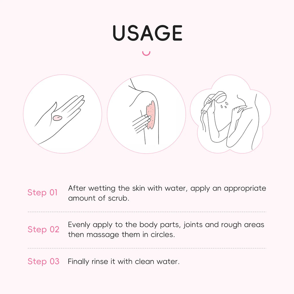 Sakura Exfoliating Scrub for Face & Body 100g - Natural Deep Cleansing Formula Scrubs Treatments Tidesmit
